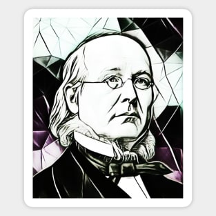 Horace Greeley Black and White Portrait | Horace Greeley Artwork 4 Magnet